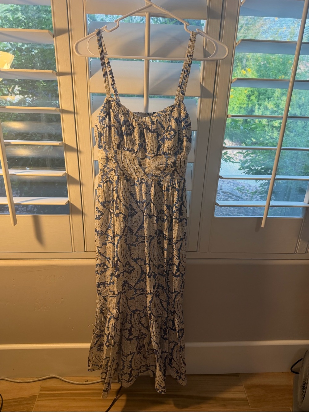 Ulla Johnson Blue and White Printed Maxi Dress